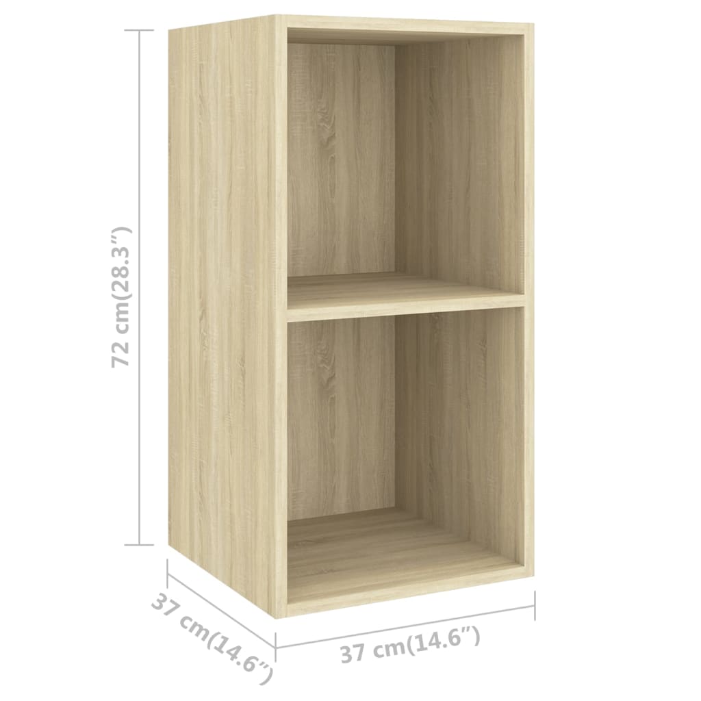 TV Cabinet | Set of 4 | Sonoma Oak | Engineered Wood | TV Cabinet