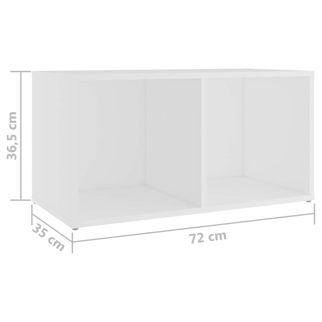 3 Piece TV Cabinet Set White Engineered Wood