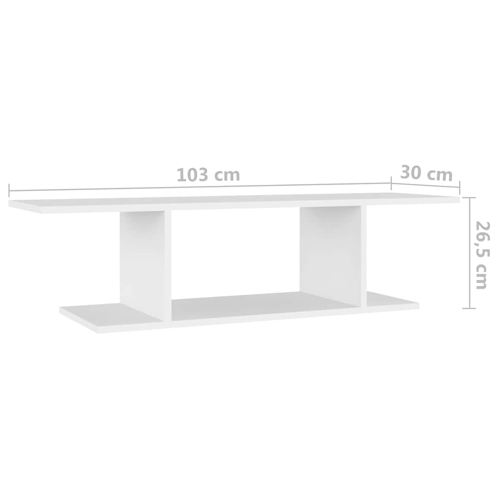 TV Cabinet | White | Engineered wood | 103x30x26.5 cm | TV Cabinet