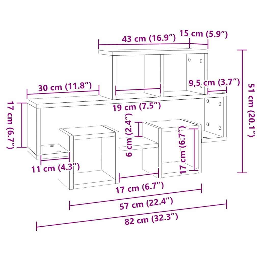 Car-shaped Wall Shelf White 82x15x51 cm Engineered Wood