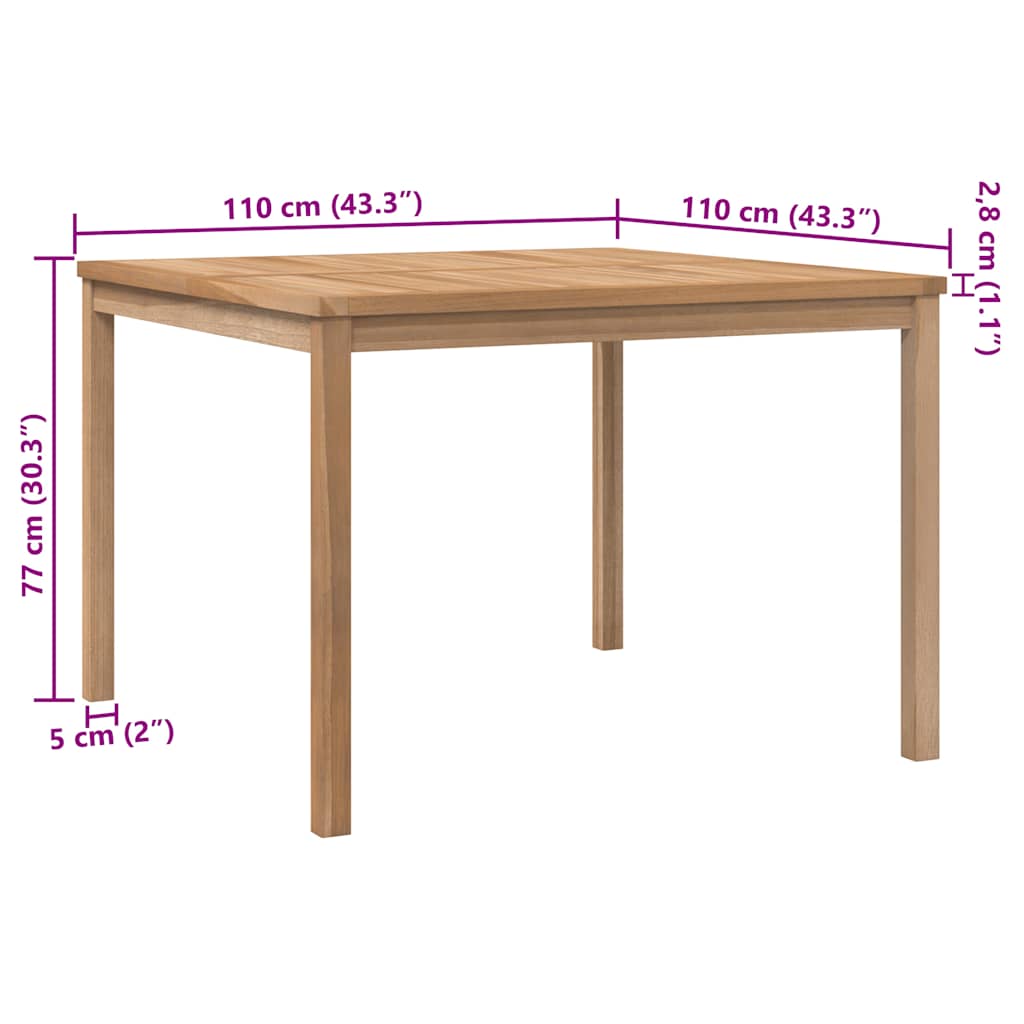Dining Table | Teak | Fine sanded teak hardwood | Medium | Durable