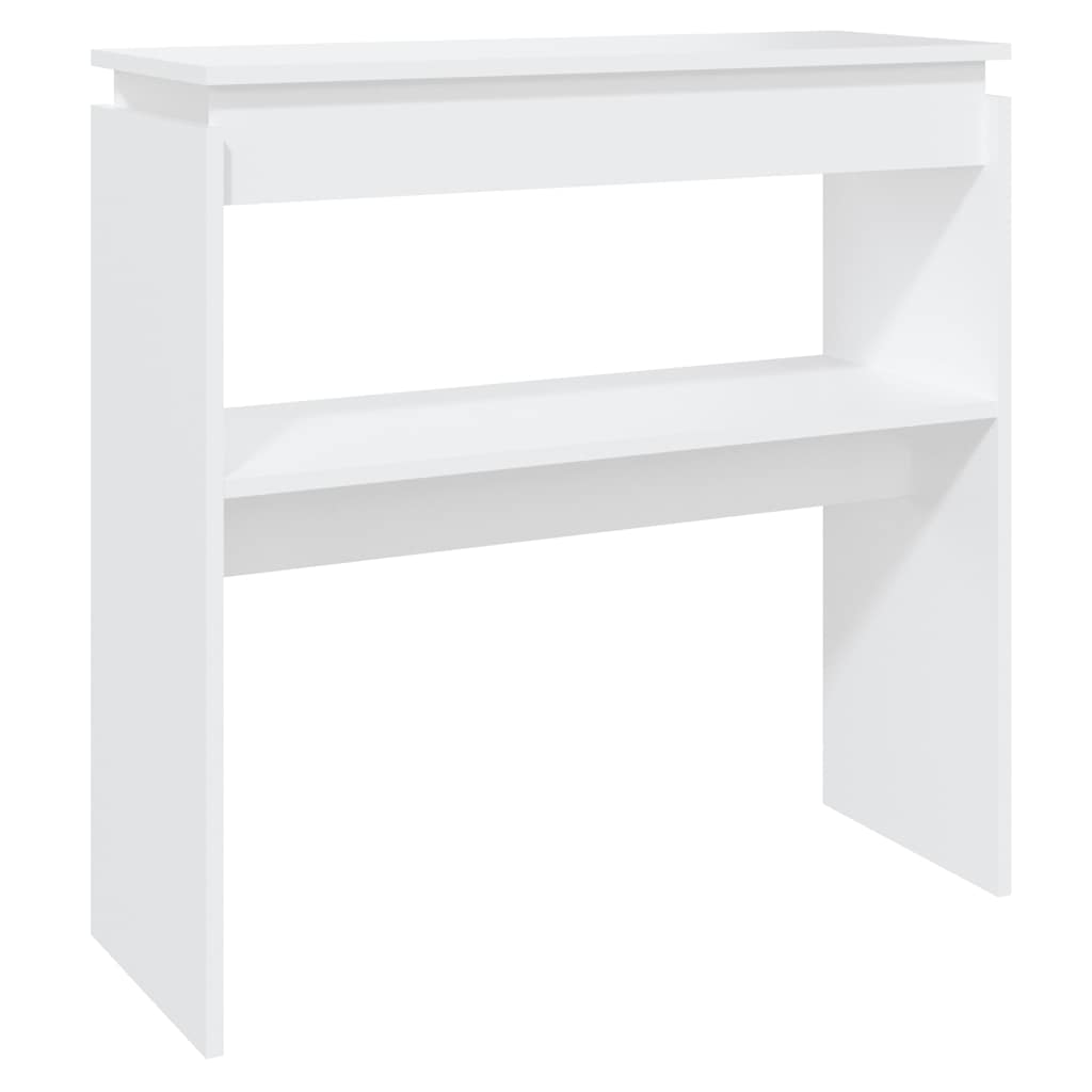 Console Table White 80x30x80 cm Engineered Wood