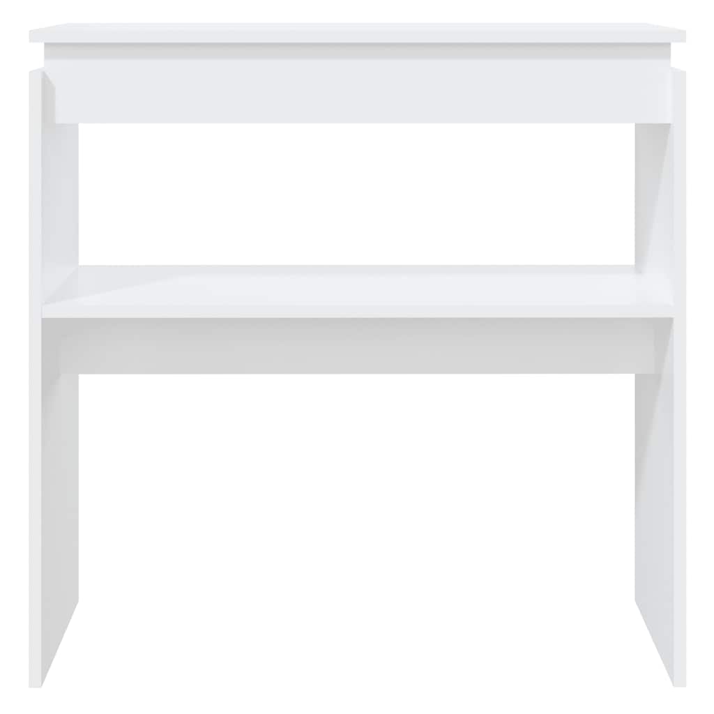 Console Table White 80x30x80 cm Engineered Wood