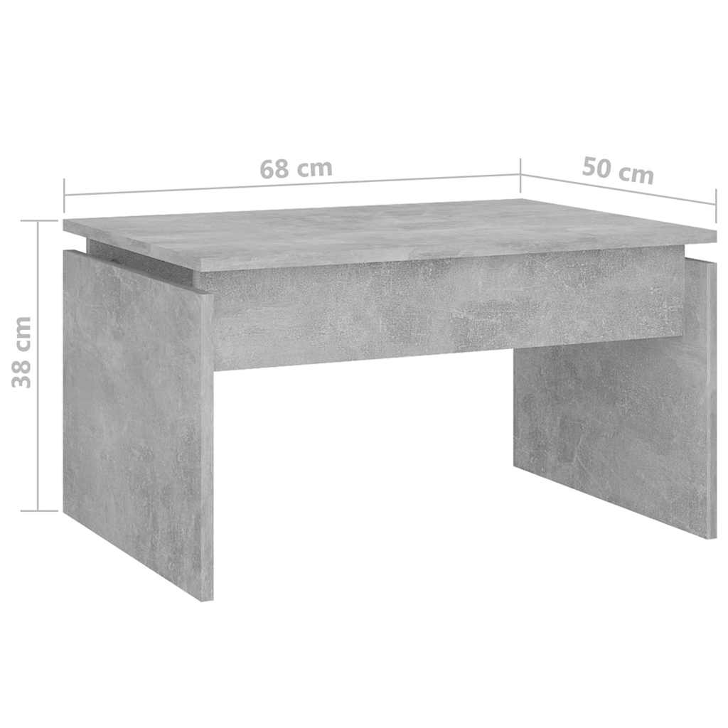 Coffee Table | Concrete grey | Engineered wood | 68x50x38 cm