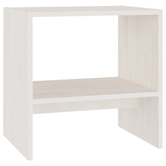 Bedside Cabinet | White | Solid pinewood | Bedside Cabinet | Rectangular