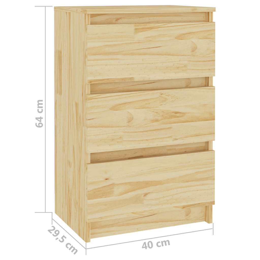 Bedside Cabinet | Untreated Pine | Solid Pine Wood | Bedside Cabinet