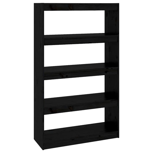 Book Cabinet/Room Divider Black 80x30x135,5 cm Solid Wood Pine
