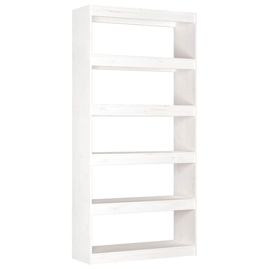 Book Cabinet/Room Divider White 80x30x167,4 cm Solid Wood Pine