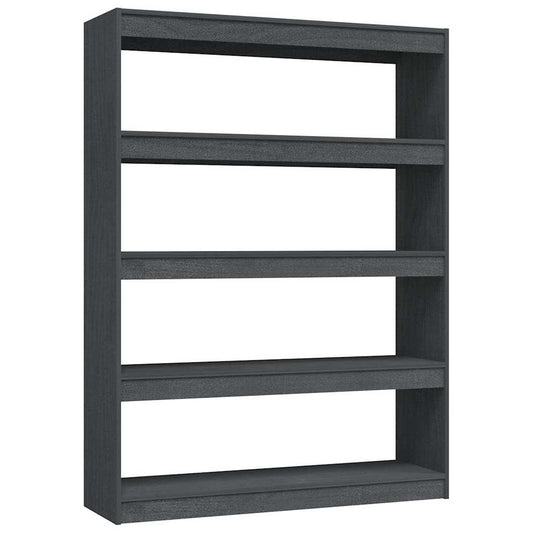Book Cabinet | Grey | Solid pinewood | Book Cabinet | Rectangular