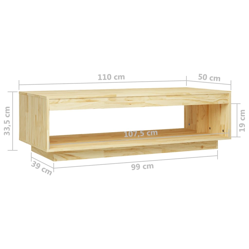 Coffee Table | Natural Pine | Solid Pinewood | Medium | Coffee Table