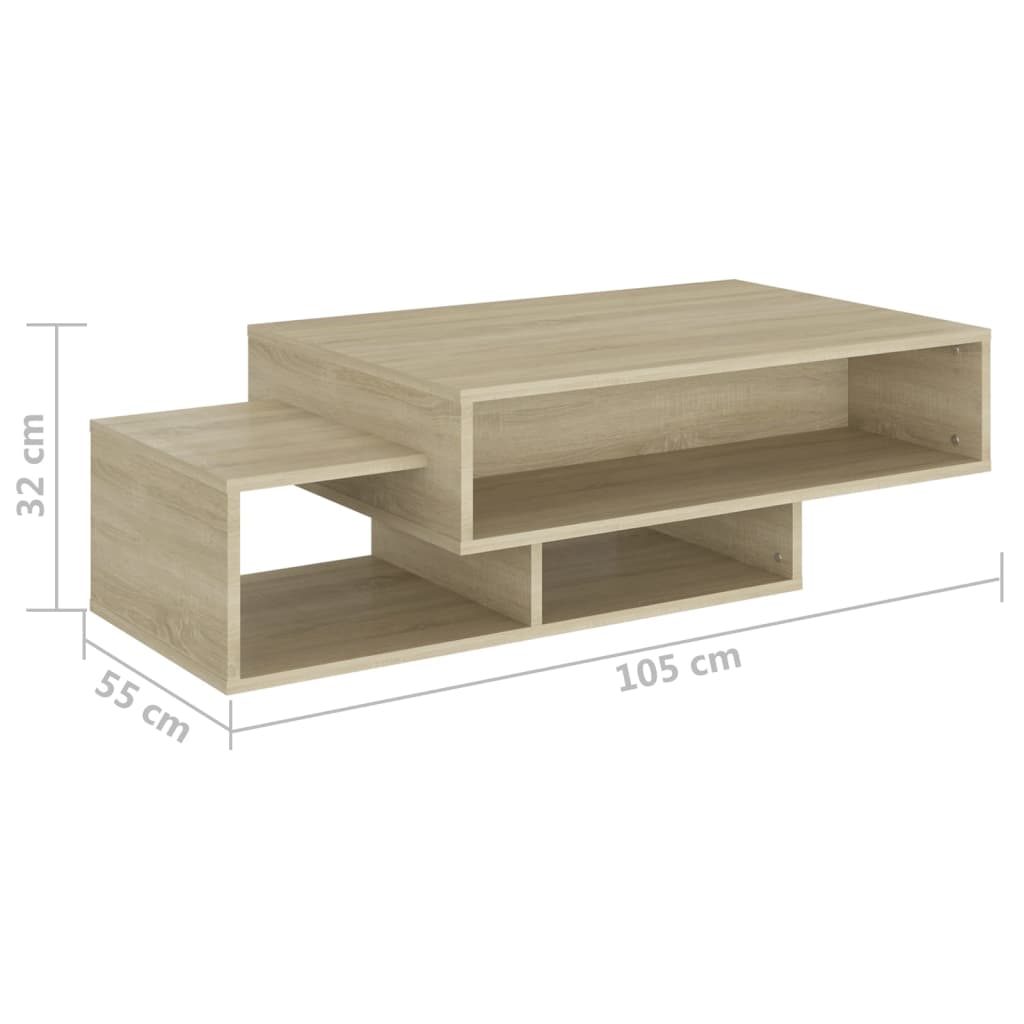Coffee Table | Sonoma oak | Engineered wood | Medium | Coffee Table