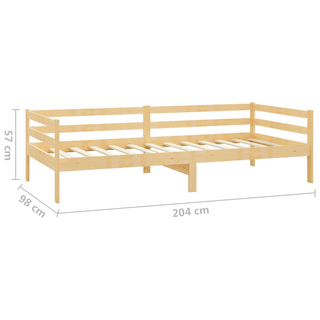 Day Bed without Mattress Solid Wood Pine 90x200cm