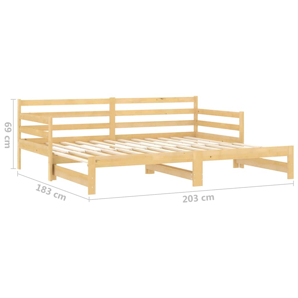 Day Bed | Natural Pine | Solid Pine Wood
