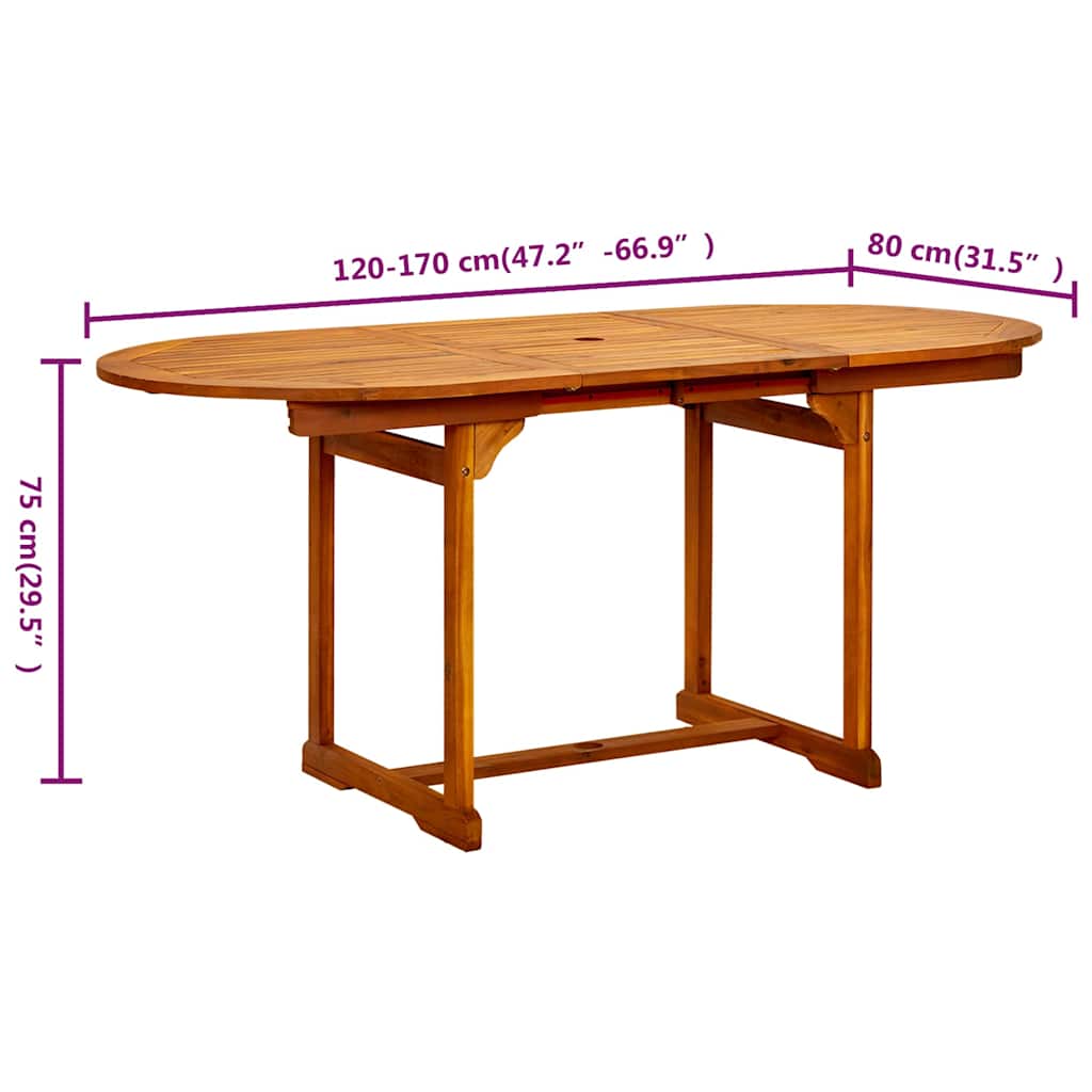 Garden Table | Solid acacia wood | Medium | Extendable | Garden Table