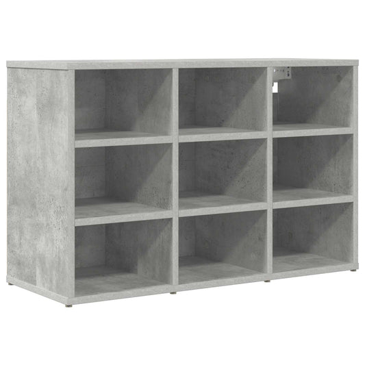 Shoe Cabinet 77.5 x 30 x 51 cm Engineered Wood Concrete grey