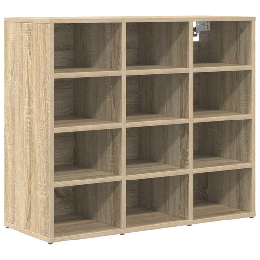 Shoe Cabinet 77.5 x 30 x 67 cm Engineered Wood Sonoma Oak