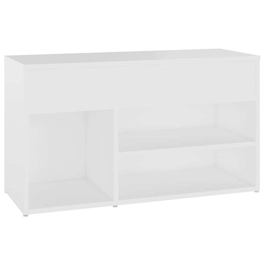 808747 vidaXL Shoe Bench White 80x30x45 cm Engineered Wood
