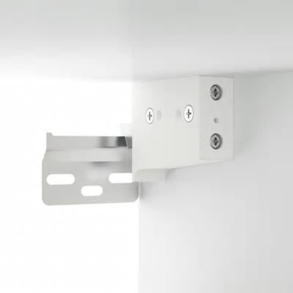 Mirror Cabinet with LED White 76x15x55 cm