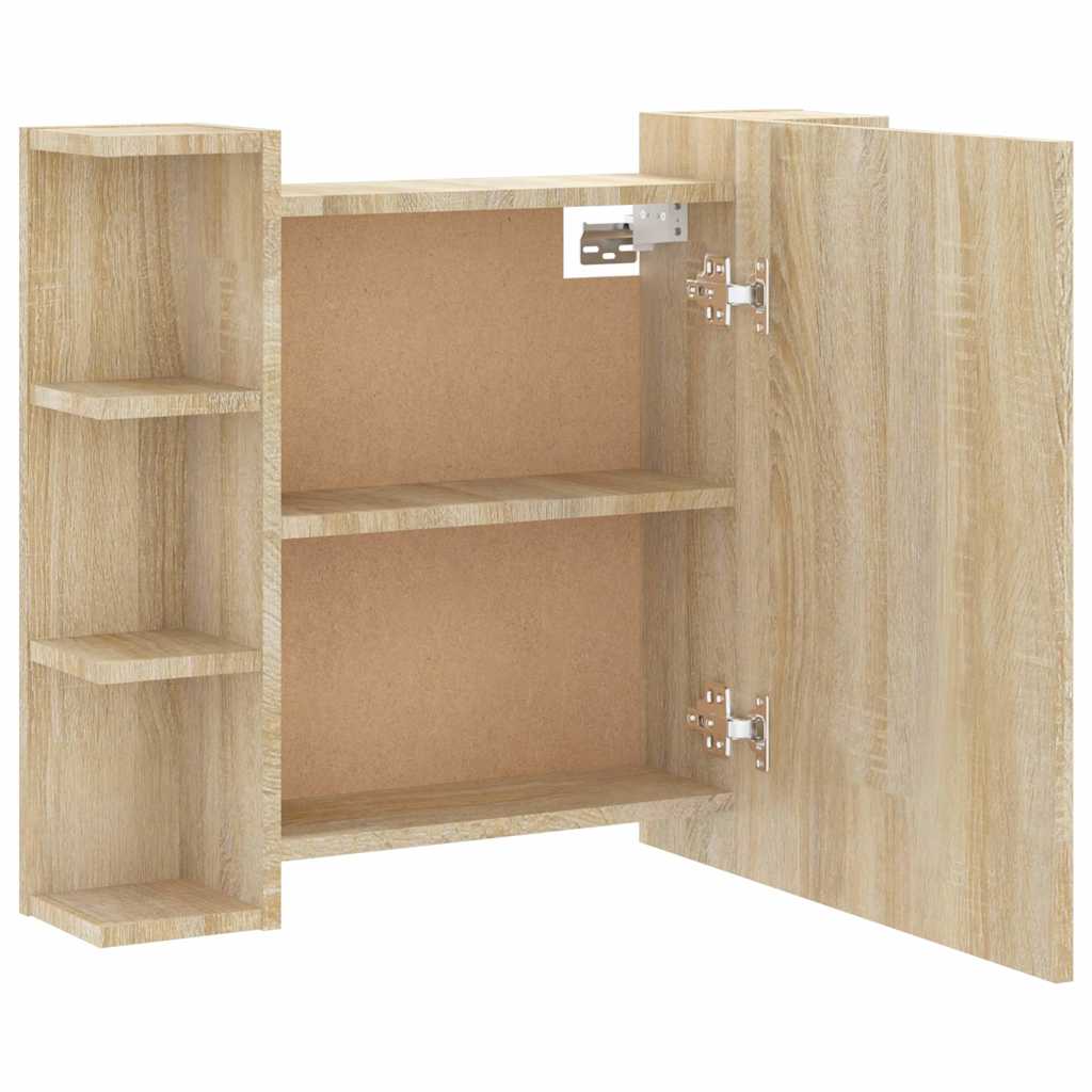 Mirror Cabinet | Sonoma Oak | Engineered wood | 70 cm x 16.5 cm x 60 cm
