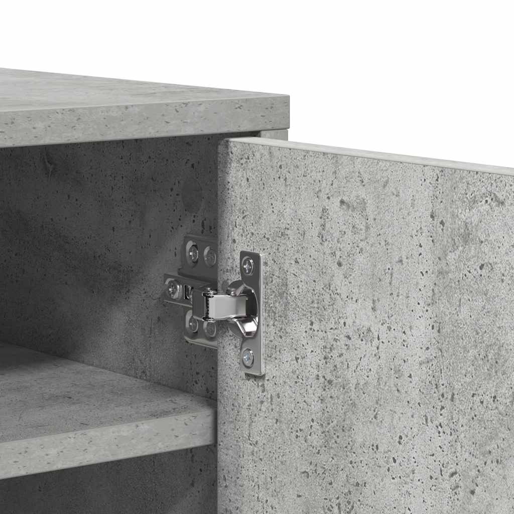 808922 vidaXL Shoe Cabinet Concrete Grey 60x35x70 cm Engineered Wood