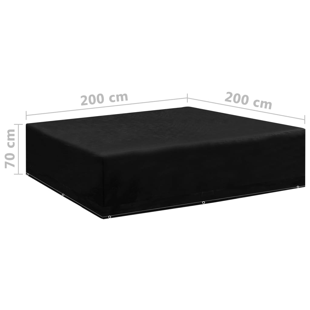 Garden Furniture Cover | Set of 2 | Black | Polyethylene, Aluminium