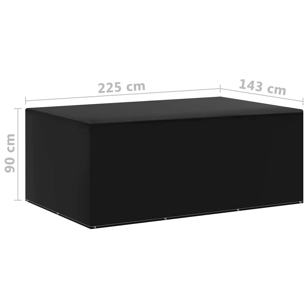 Garden Furniture Cover | Set of 2 | Black | Polyethylene