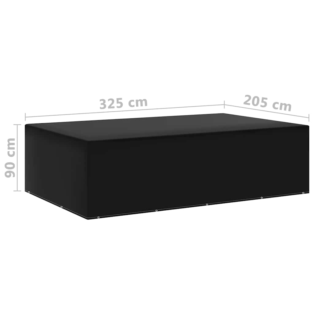Garden Furniture Cover | Set of 2 | Black | Polyethylene, Aluminium
