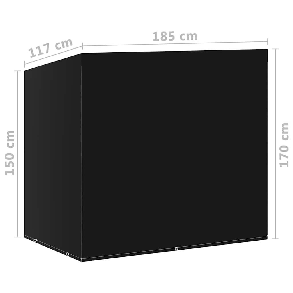 Swing Bench Cover | Set of 2 | Black | Polyethylene, Aluminium