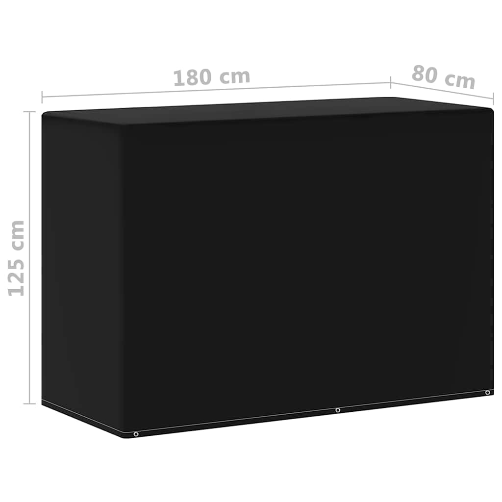 Garden Furniture Cover | Set of 2 | Black | Aluminium, PE (Polyethylene)