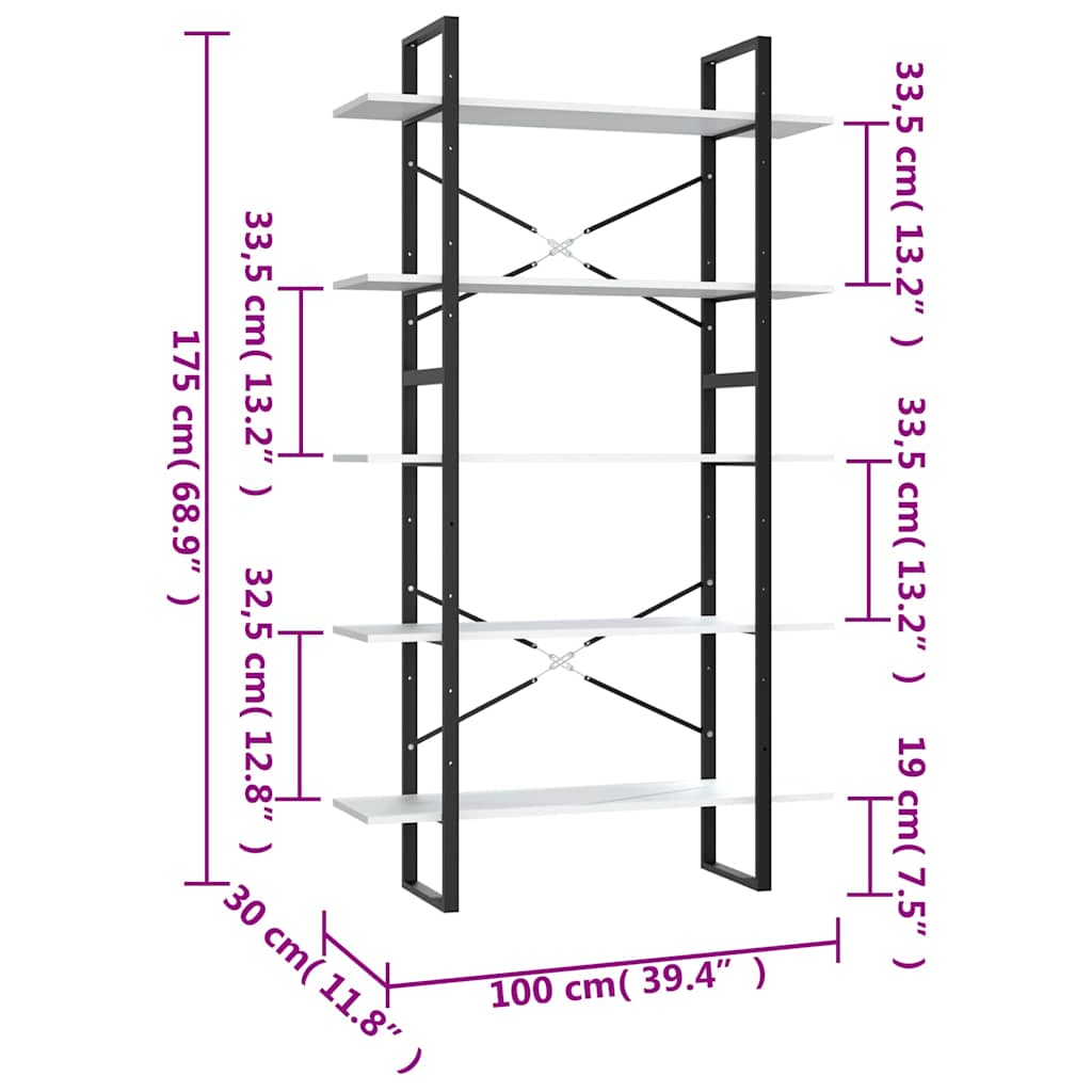 Book Cabinet | White | Engineered wood, metal | Large | Modular