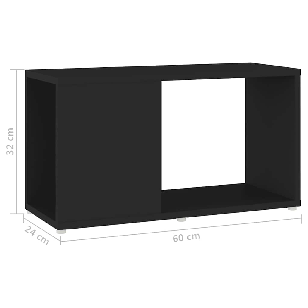 TV Cabinet | Black | Engineered Wood | Small | TV Cabinet | Rectangular