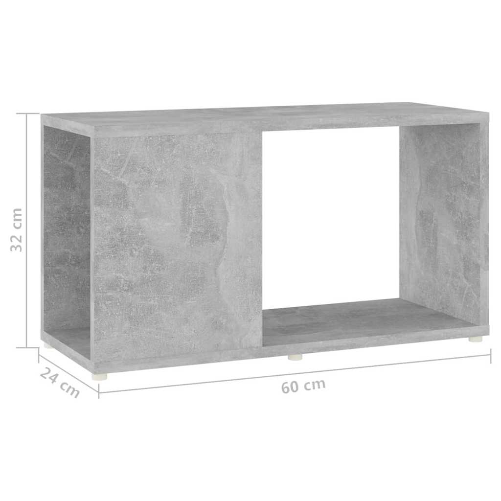 TV Cabinet | Concrete Grey | Engineered Wood | Medium | Rectangular