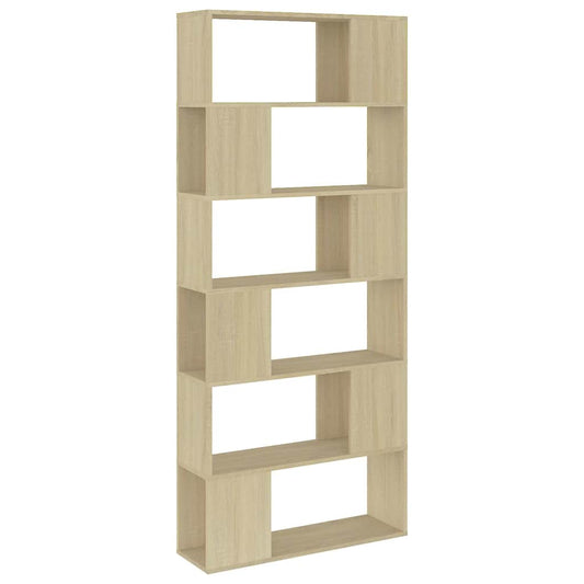 Book Cabinet Room Divider | Sonoma oak | Engineered wood | 186 cm tall