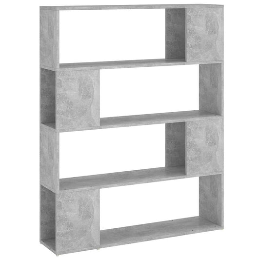 Book Cabinet Room Divider | Concrete grey | Engineered wood
