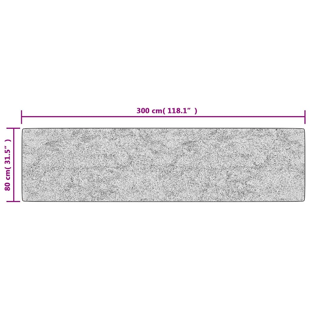 Rug | Black and Gold | 100% Polyester | 80 x 300 cm | Rug | Rectangular