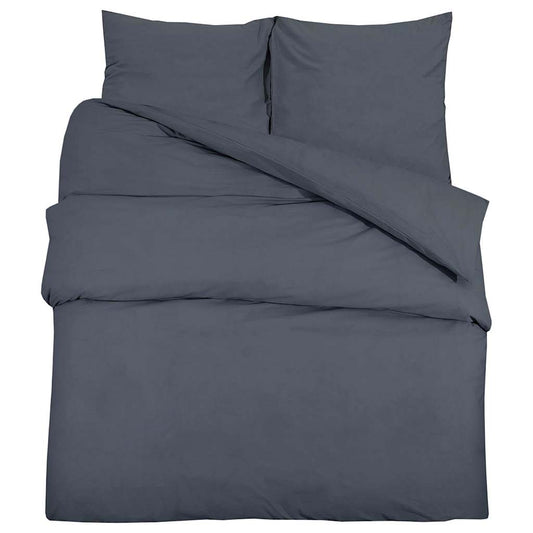Duvet Cover Set Anthracite 140x200 cm Light-weight Microfiber