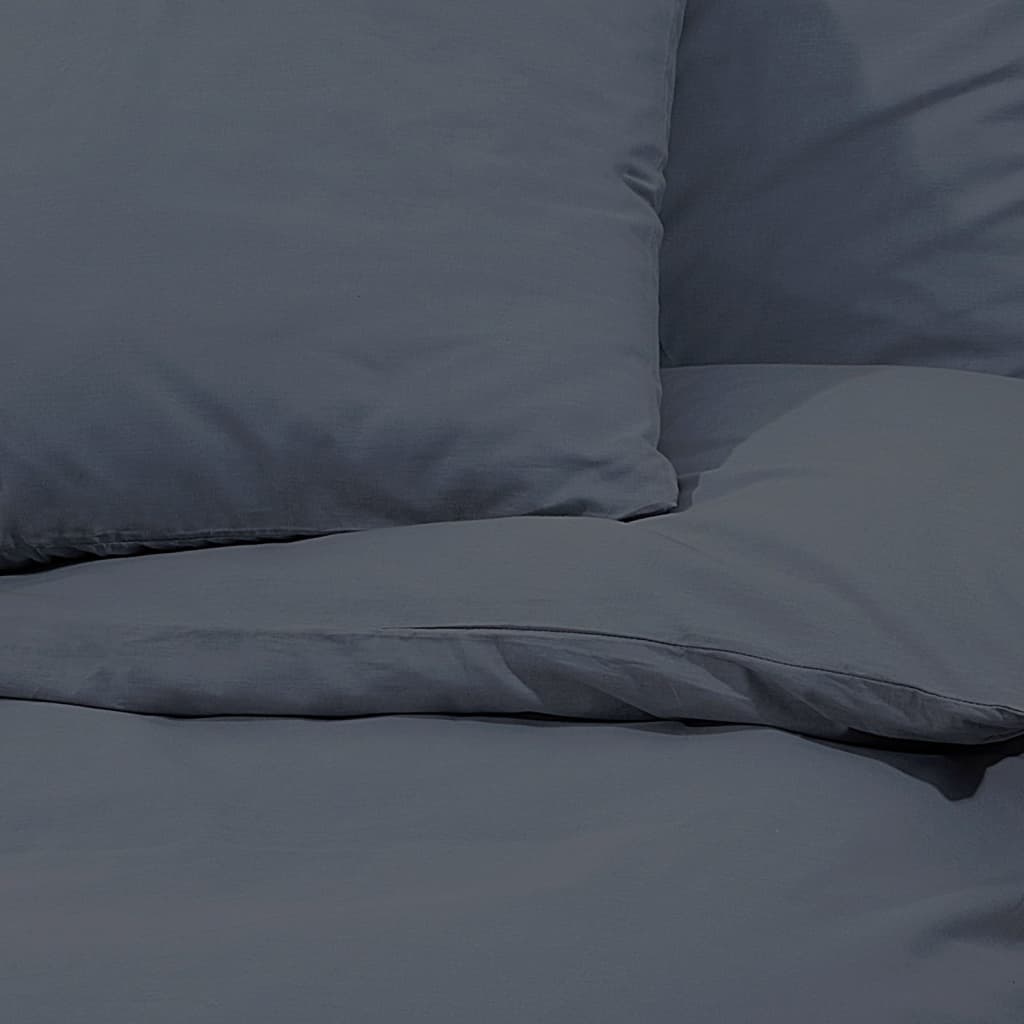Duvet Cover Set Anthracite 225x220 cm Light-weight Microfiber