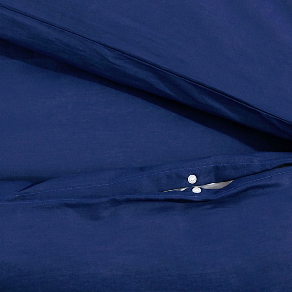 Duvet Cover Set Navy Blue 240x220 cm Light-weight Microfiber