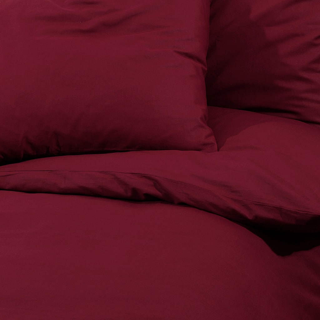 Duvet Cover Set Bordeaux 220x240 cm Light-weight Microfiber