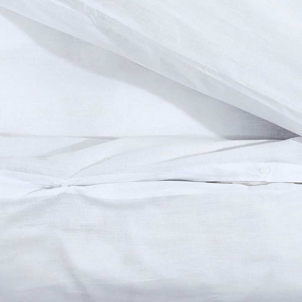 Duvet Cover Set White 155x220 cm Cotton