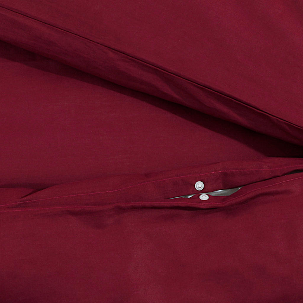 Duvet Cover Set Bordeaux 220x240 cm Cotton