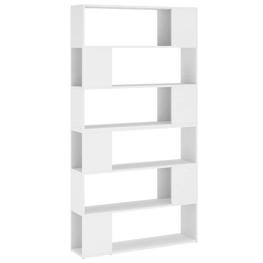 Book Cabinet Room Divider | White | Engineered wood | 100x24x188 cm