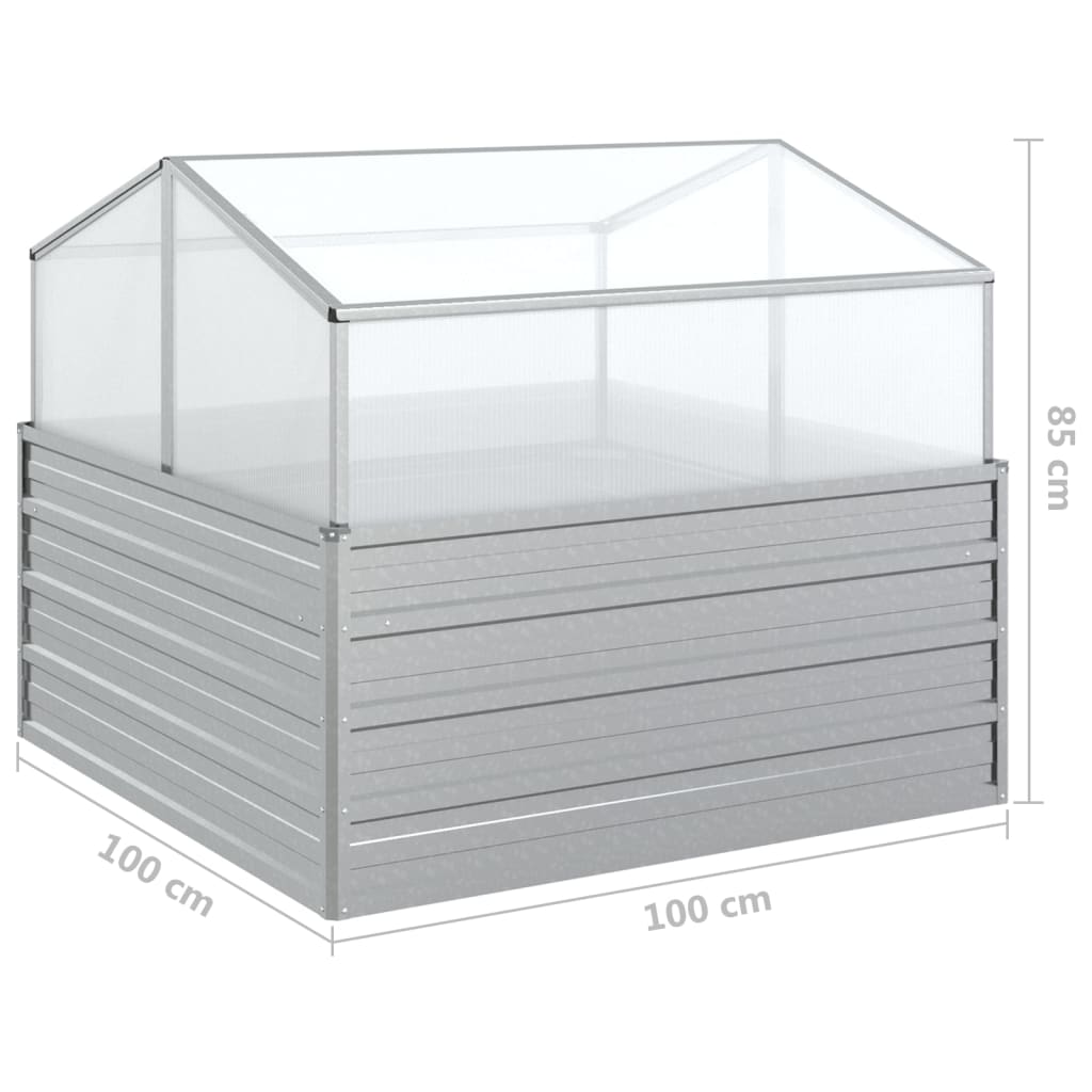 Garden Raised Bed | Silver | Galvanised steel | Medium | Durable