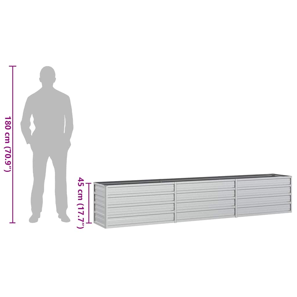 Garden Raised Bed | Silver | Galvanised Steel | Large | Durable