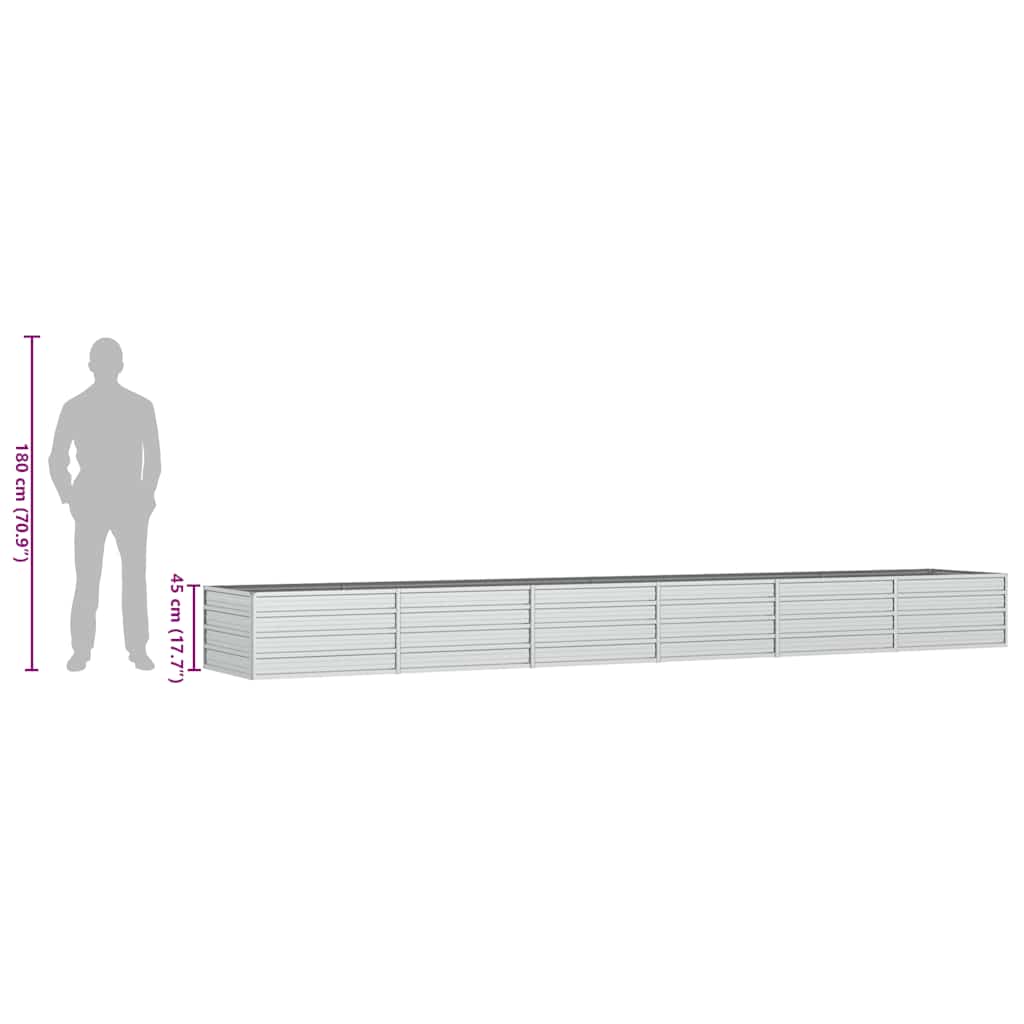 Garden Raised Bed | Silver | Galvanized Steel | Large | Durable
