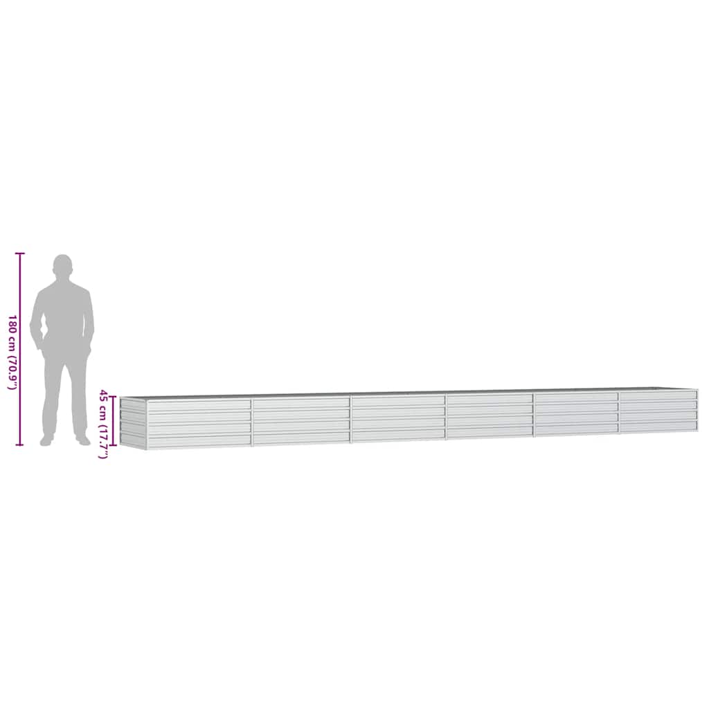Garden Raised Bed | Silver | Galvanised Steel | Extra Large