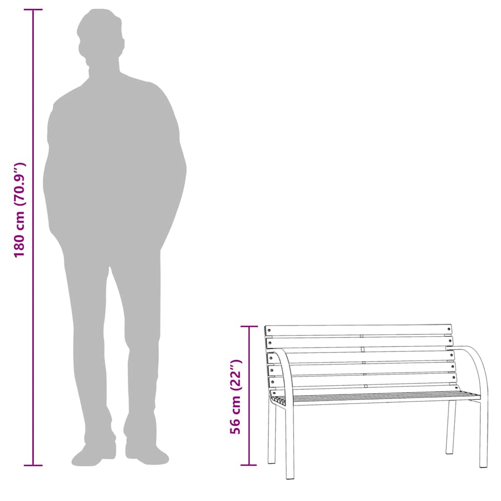Children Garden Bench 81 cm Chinese Fir Wood