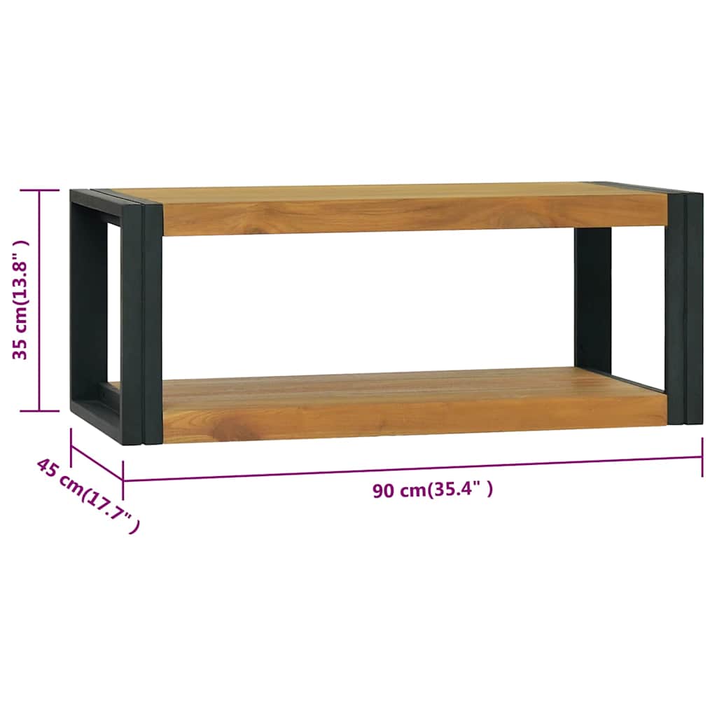 Bathroom Cabinet | Natural Teak | Solid Teak Wood | 90 x 45 x 35 cm