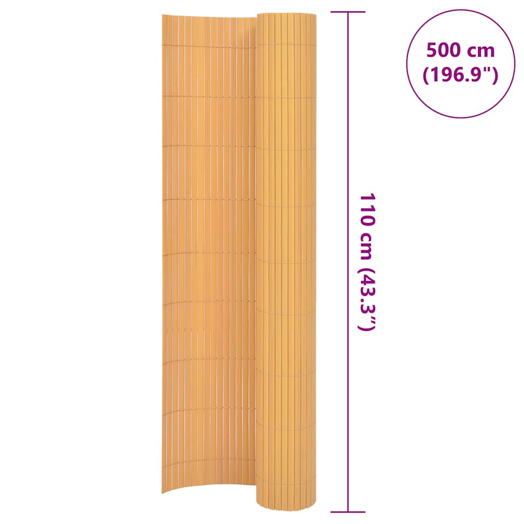 Double-Sided Garden Fence 110x500 cm Yellow