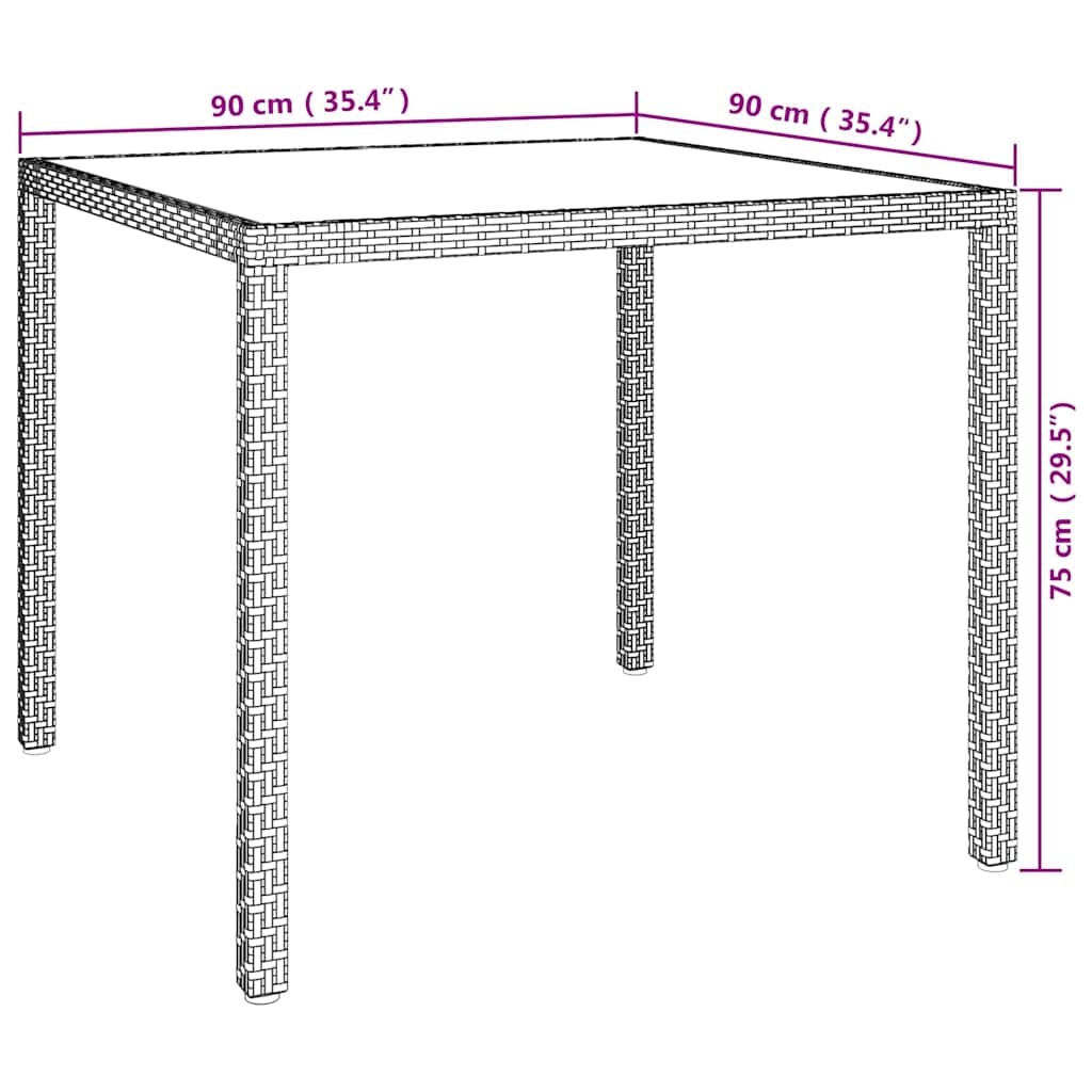 Garden Table | Beige and Black